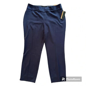 Investments Women’s the PARK AVE fit Classic Ankle Navy Pants Size 14